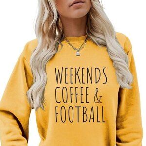 Women Football Game Day Printing Long Sleeve Tee